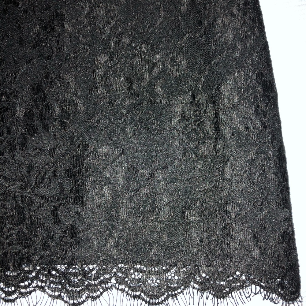 Black lined laced pencil skirt by Liz Claiborne.